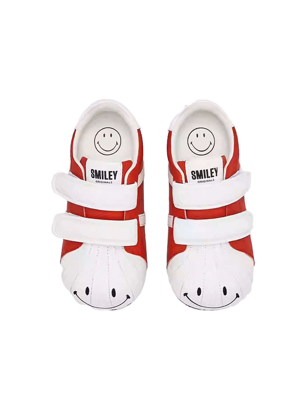 SMILEY | Shell Toe Chunky Velcro Shoes-Red&White - PSYLOS 1, SMILEY | Shell Toe Chunky Velcro Shoes-Red&White, Casual Sneakers, SMILEY, PSYLOS 1